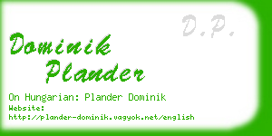 dominik plander business card